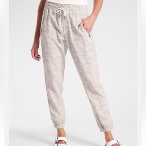 Athleta Cabo Tide Linen Jogger